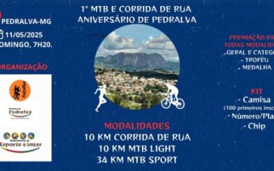 1° MTB e Corrida de Rua Aniversário de Pedralva